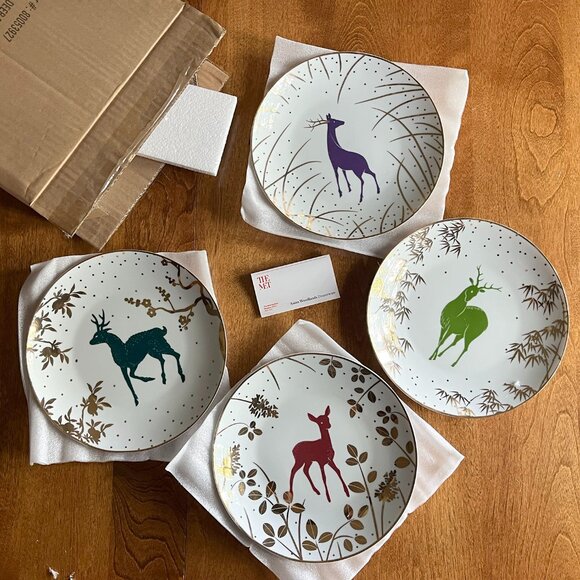 The Met "Asian Woodlands" plates set NIB - Picture 1 of 12